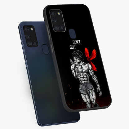 Rise Beyond Limits Glass Case displayed in angled mockup highlighting inspiring message design with modern aesthetic style.