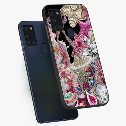 Starlit Jewel Dream Glass Case displayed in angled mockup highlighting glowing celestial jewel design with dreamy aesthetic.