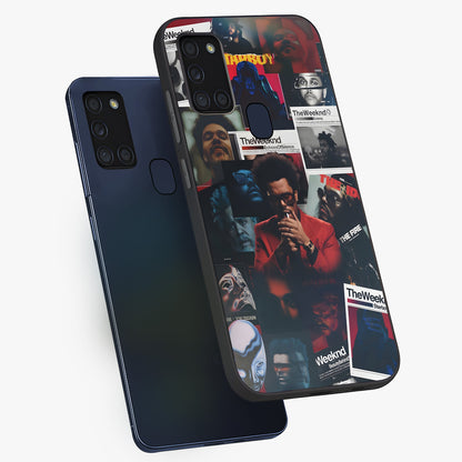 The Weeknd Glass Case displayed in angled mockup highlighting stylish pop culture inspired design with modern aesthetic.