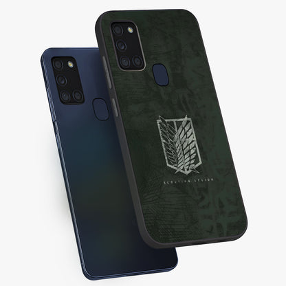 Wings Of Freedom Glass Case displayed in angled mockup highlighting graceful wing design with inspirational aesthetic.
