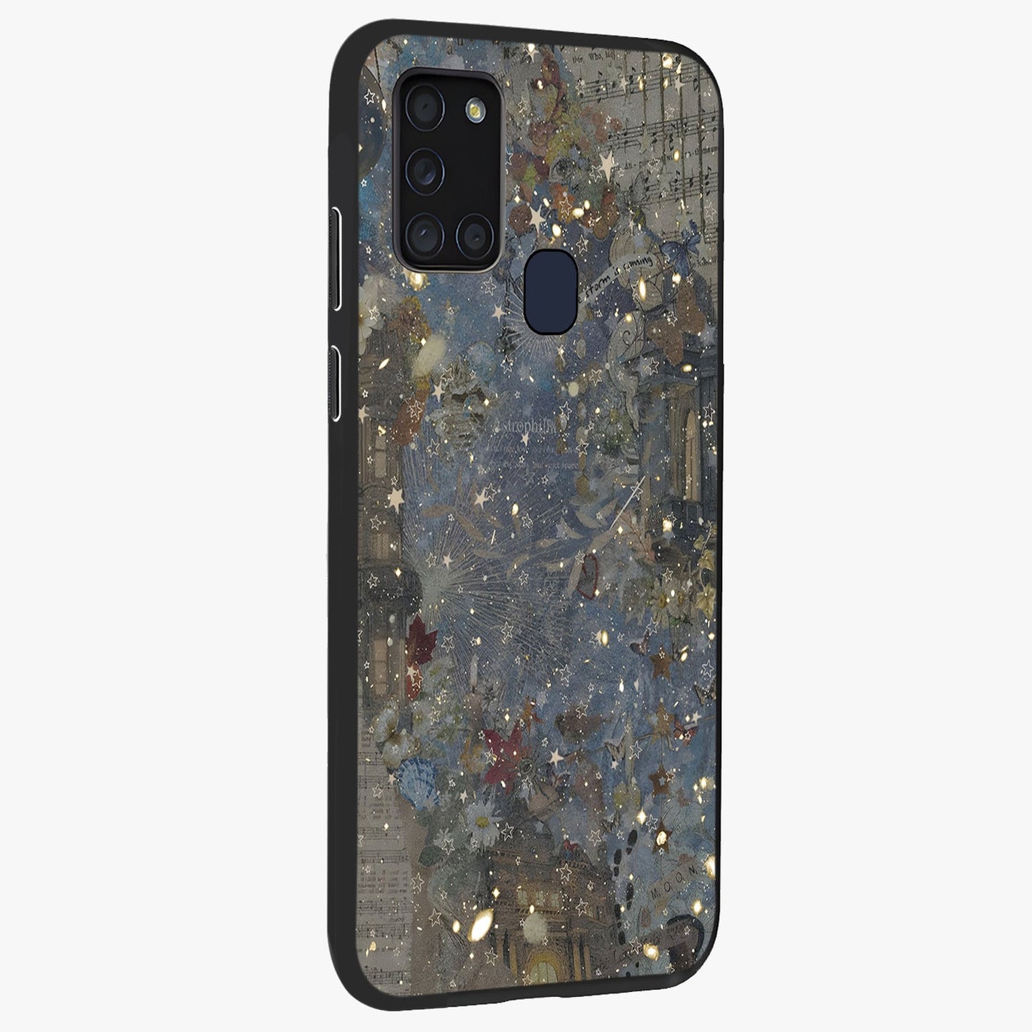 Aesthetic Astrolophia Glass Case upright view showcasing soft aesthetic theme with stylish modern look.