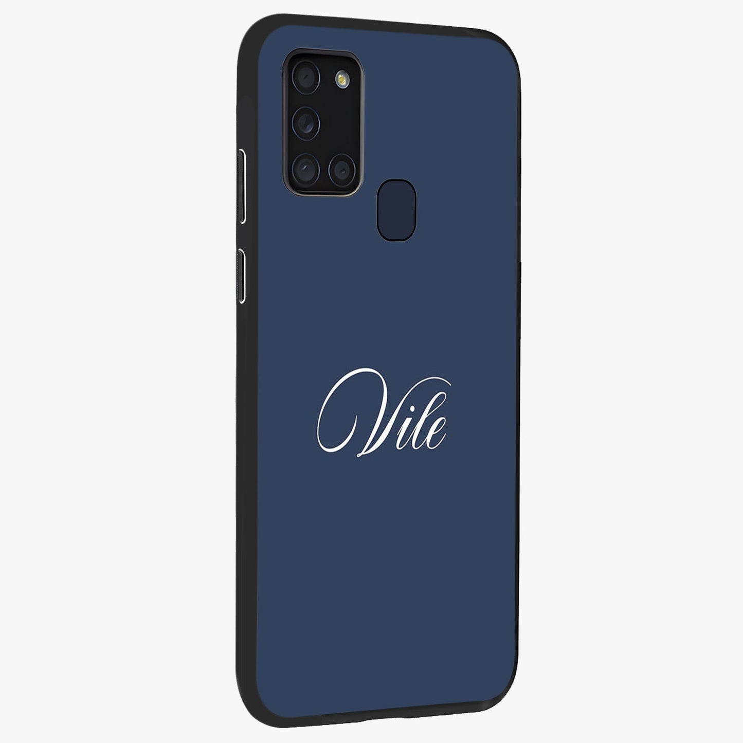 Blue Vintage Floral Pattern Glass Case displayed in angled mockup highlighting classic blue floral pattern and retro aesthetic design.
