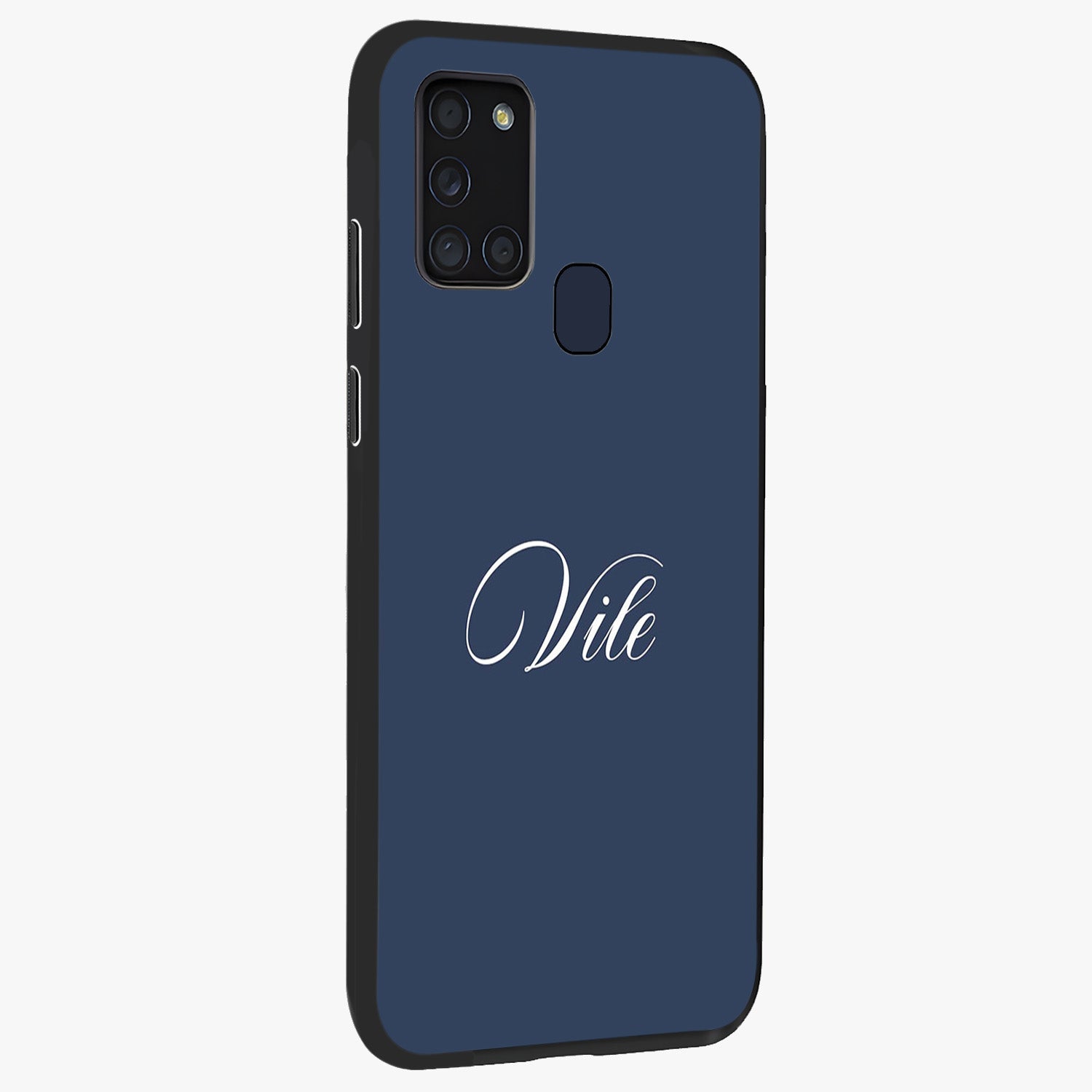 Blue Vintage Floral Pattern Glass Case displayed in angled mockup highlighting classic blue floral pattern and retro aesthetic design.