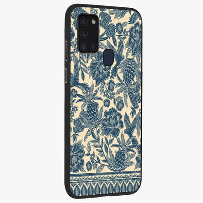 Heirloom Wild Bloom Glass Case upright view showcasing delicate wildflower artwork with timeless floral theme.