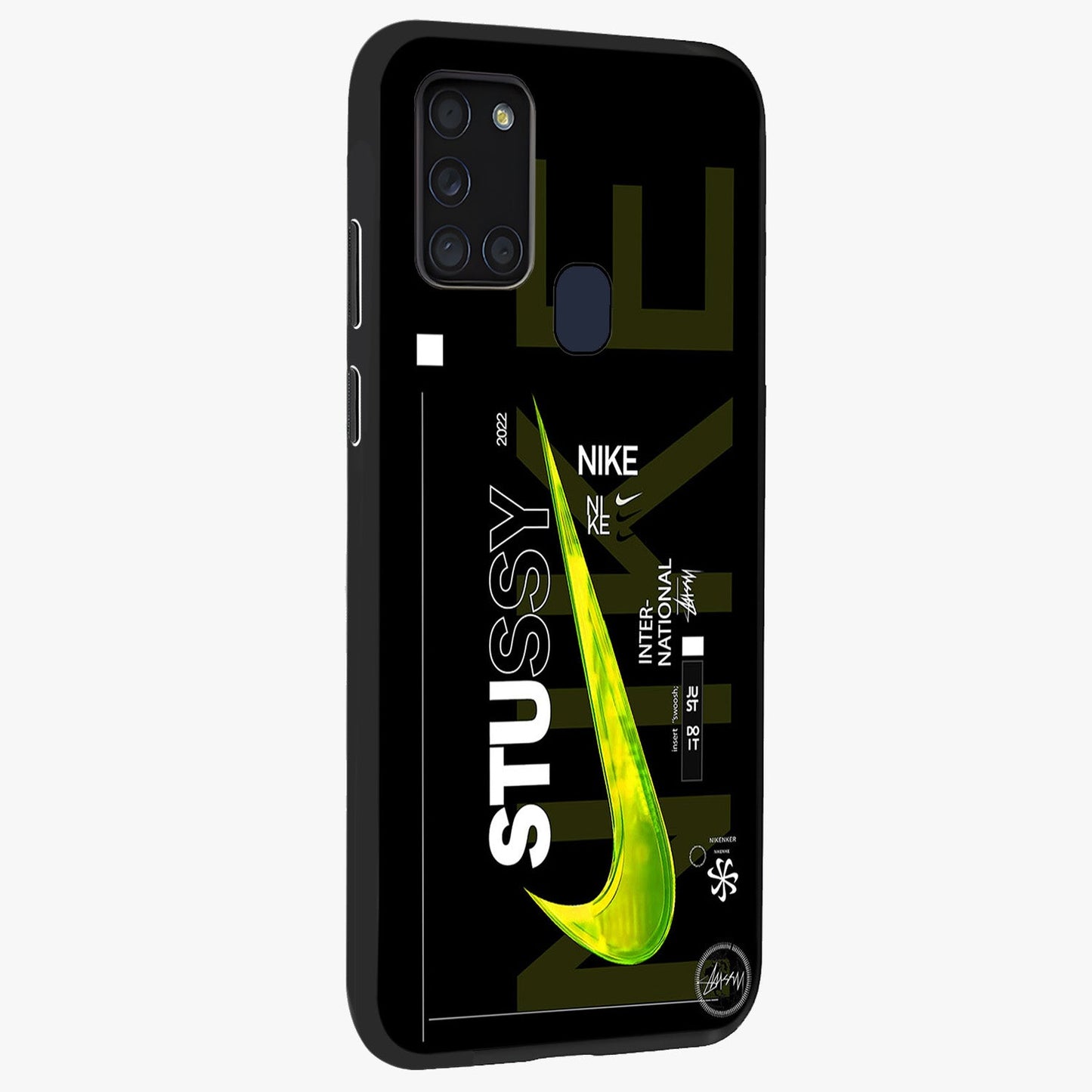 Neon Street Edition Glass Case upright view showcasing colorful neon artwork with modern street culture theme.