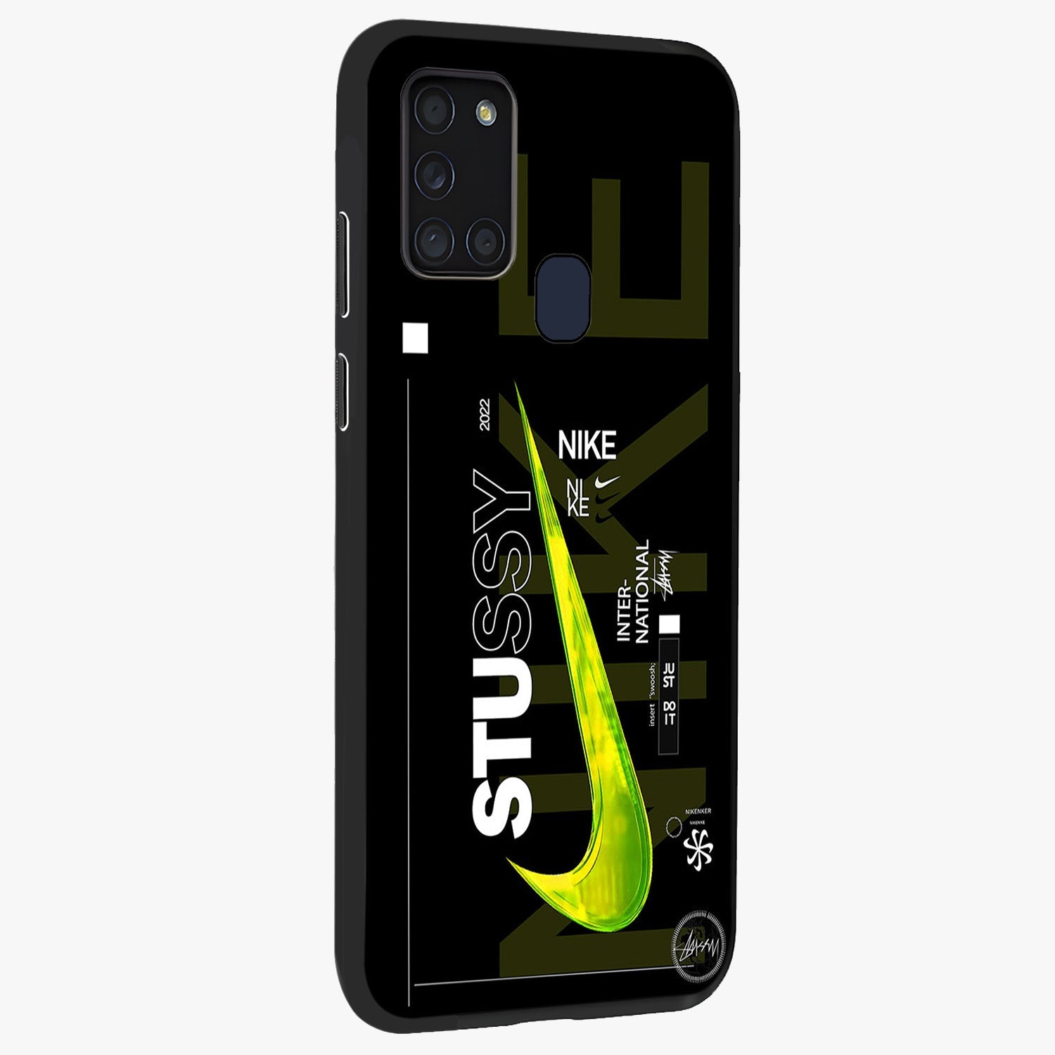 Neon Street Edition Glass Case upright view showcasing colorful neon artwork with modern street culture theme.