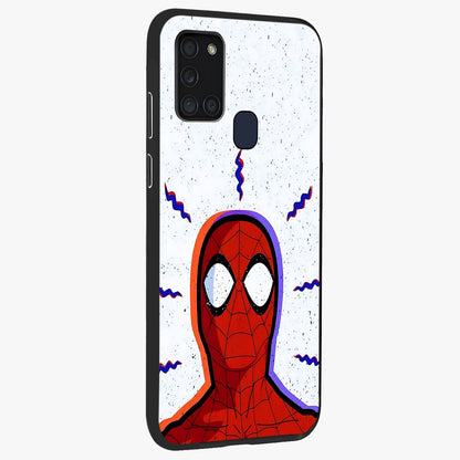Omg Spiderman Glass Case upright view showcasing energetic superhero artwork with vibrant comic theme.