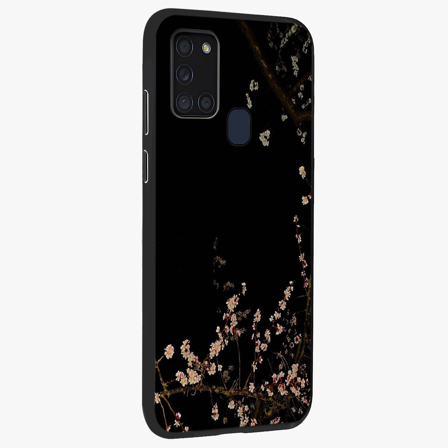 Petal Moon Light With Custom Name Glass Case upright view showcasing elegant floral moon artwork with personalized aesthetic.