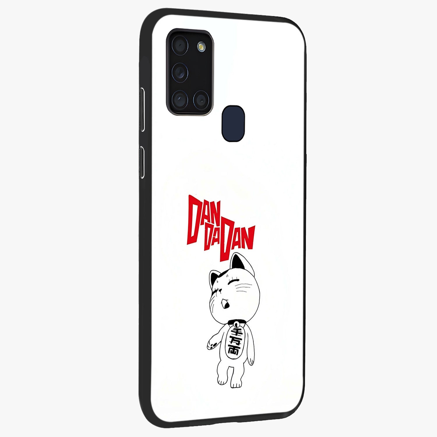 Playful Spirit Charm Glass Case upright view showcasing vibrant charm artwork with fun artistic theme.