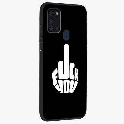 Rebel Mode On Glass Case upright view showcasing striking statement artwork with bold rebellious theme.