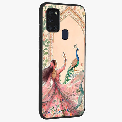 Royal Grace Muse Glass Case upright view showcasing stylish artistic artwork with sophisticated royal theme.