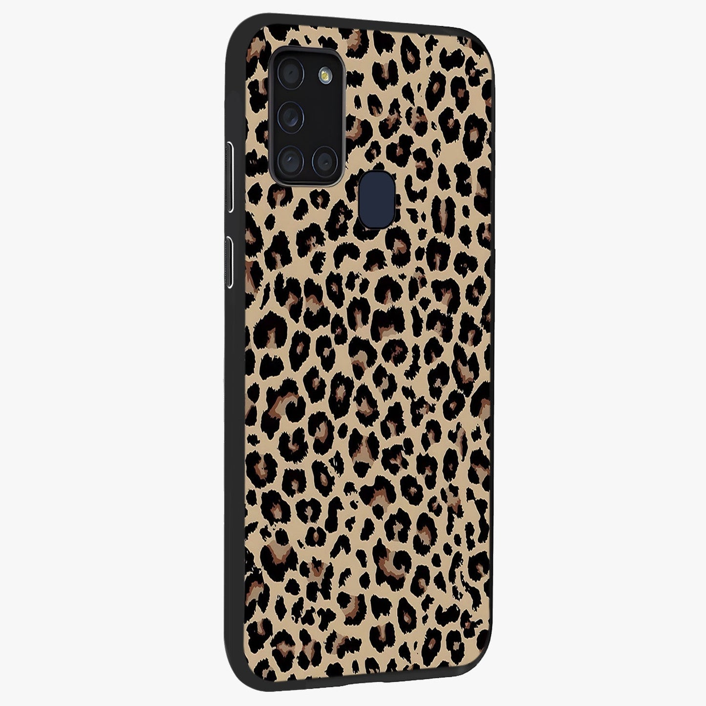 Savage Chic Pattern Glass Case upright view showcasing trendy decorative artwork with edgy fashion theme.