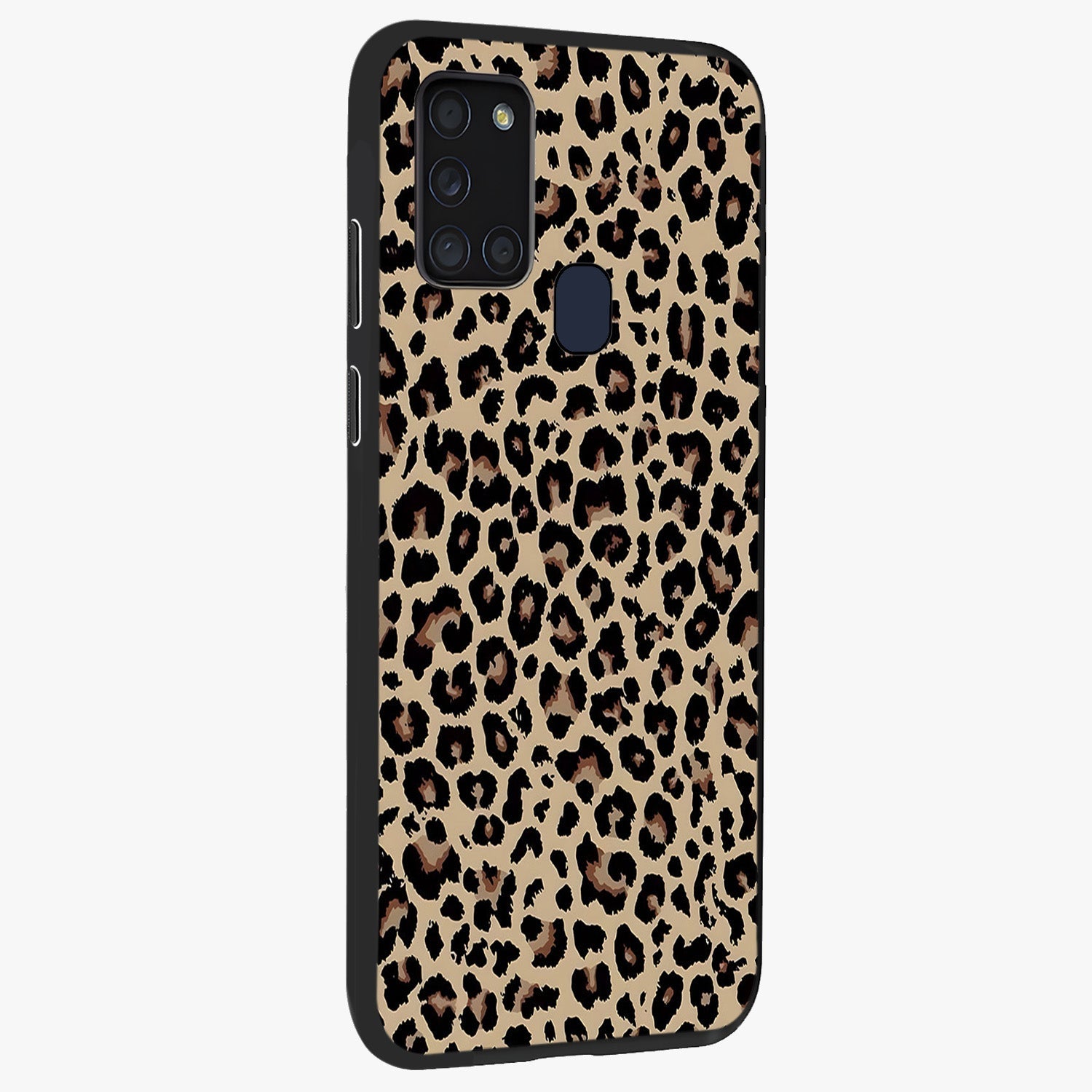 Savage Chic Pattern Glass Case upright view showcasing trendy decorative artwork with edgy fashion theme.