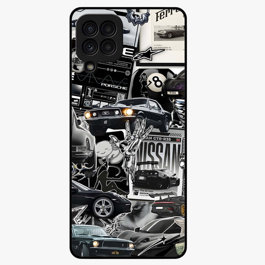 Aesthetic Dark Love Glass Case showing flat back view with dark romantic artwork and glossy glass finish.