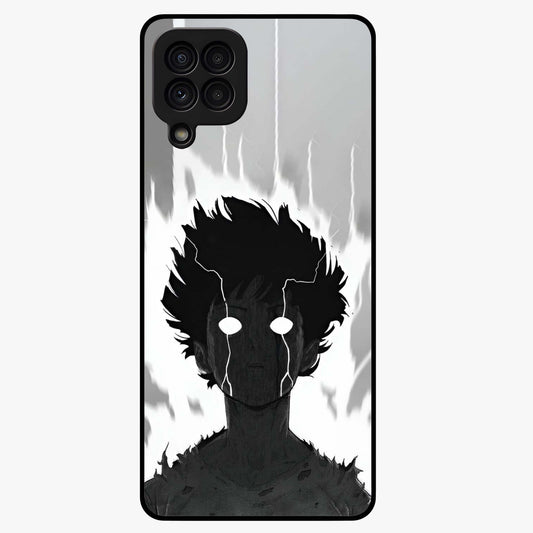 Awakened Inner Rage Glass Case showing flat back view with intense artistic artwork and glossy glass finish.