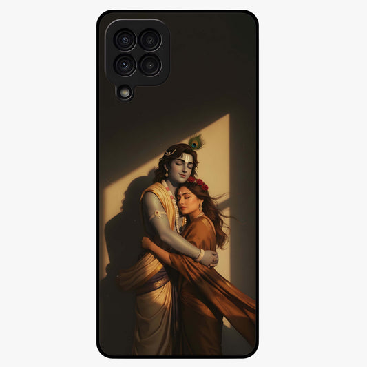 Divine Eternal Love Glass Case showing flat back view with spiritual love themed artwork and glossy glass finish.