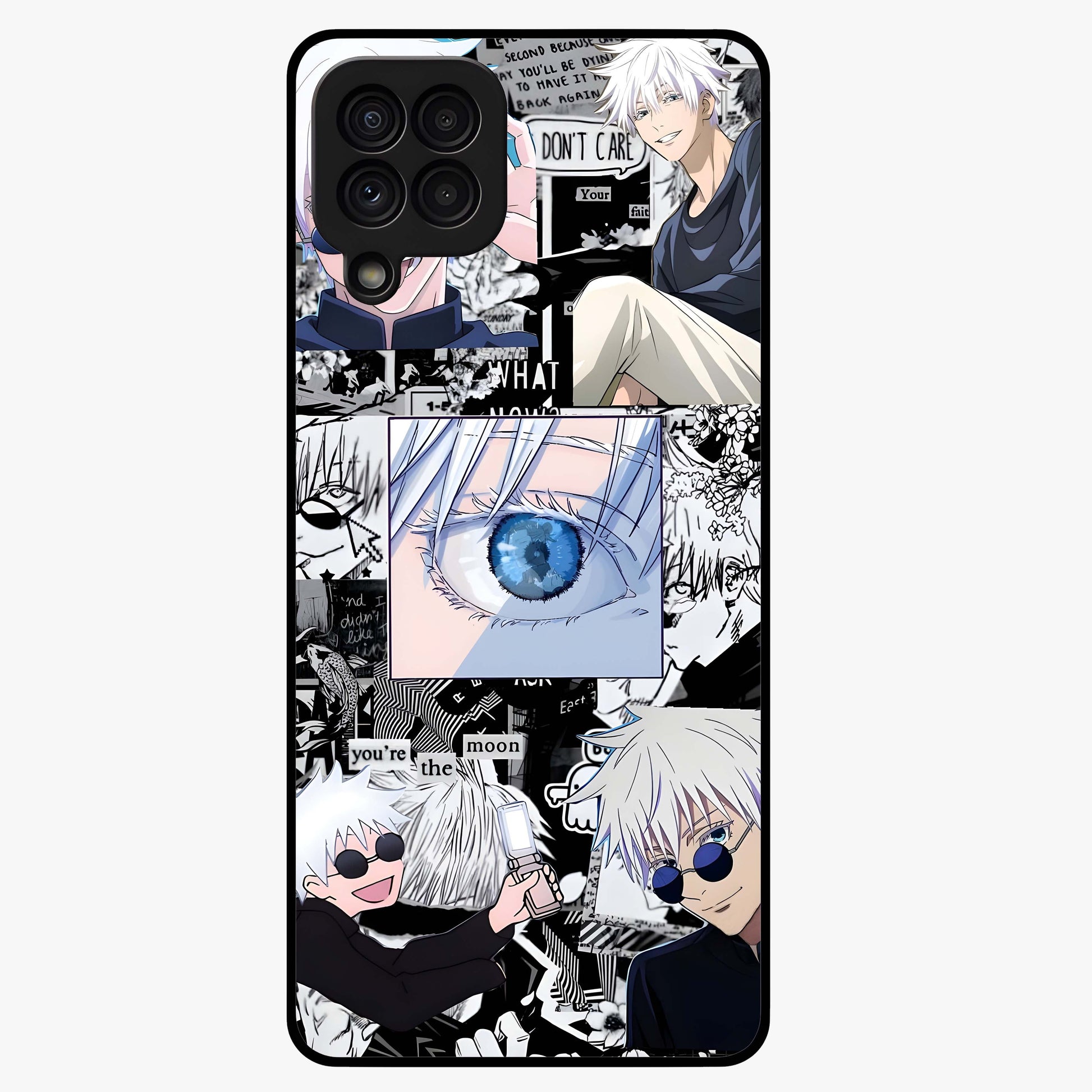 Infinity Sorcerer Chaos Glass Case showing flat back view with mystical sorcerer themed artwork and glossy glass finish.
