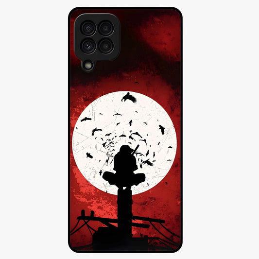 Itachi Limited Edition Naruto Anime Glass Case showing flat back view with iconic anime character artwork and glossy glass finish.