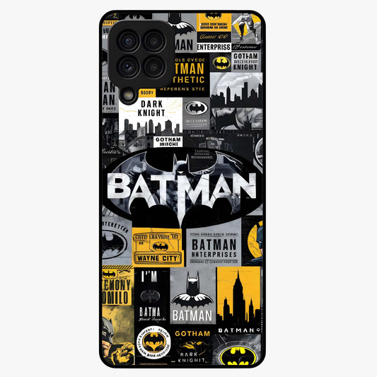 Knight Gotham Rise Glass Case showing flat back view with dark hero inspired artwork and glossy glass finish.