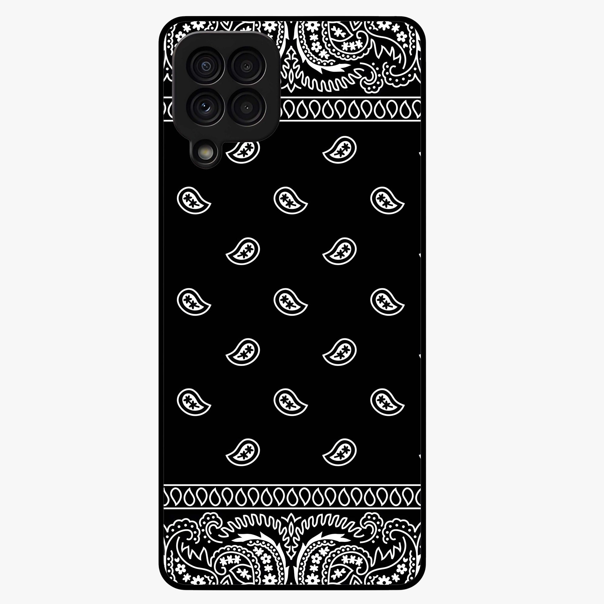 Retro Rebel Threads Glass Case showing flat back view with vintage street style artwork and glossy glass finish.