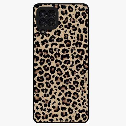 Savage Chic Pattern Glass Case showing flat back view with stylish patterned artwork and glossy glass finish.