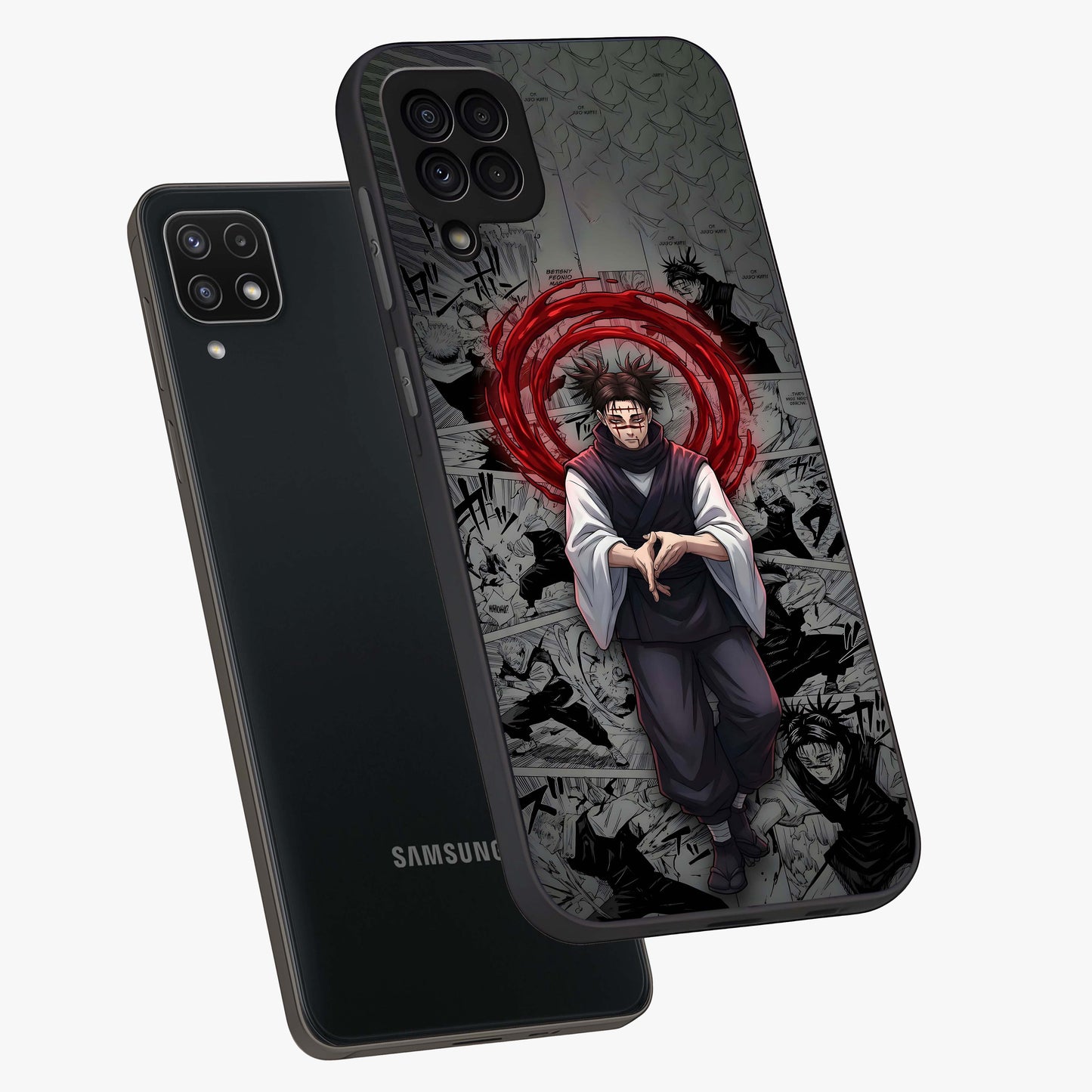 Cursed Ritual Ascension Glass Case displayed in angled mockup highlighting mystical ritual illustration with supernatural aesthetic.