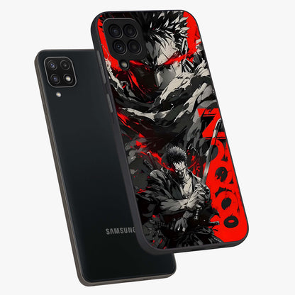 Demon Sword Resolve Glass Case displayed in angled mockup highlighting powerful demon sword illustration with dark fantasy aesthetic.