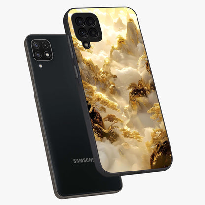 Gates Of Illumination Glass Case displayed in angled mockup highlighting radiant portal inspired design with fantasy aesthetic.