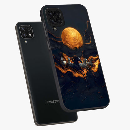 Golden Royal Heritage Glass Case displayed in angled mockup highlighting luxurious heritage design with golden aesthetic style.