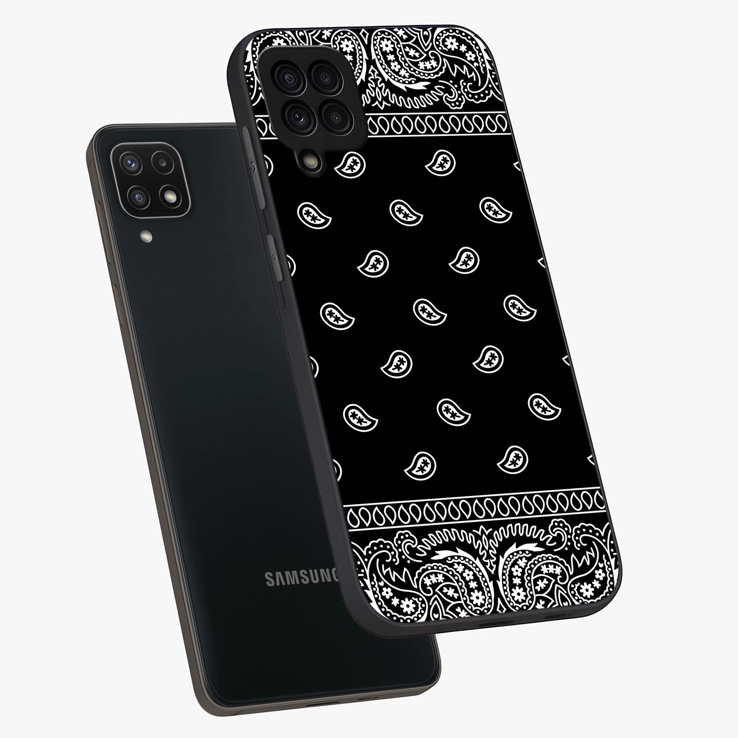 Retro Rebel Threads Glass Case displayed in angled mockup highlighting retro inspired graphic design with rebellious aesthetic.