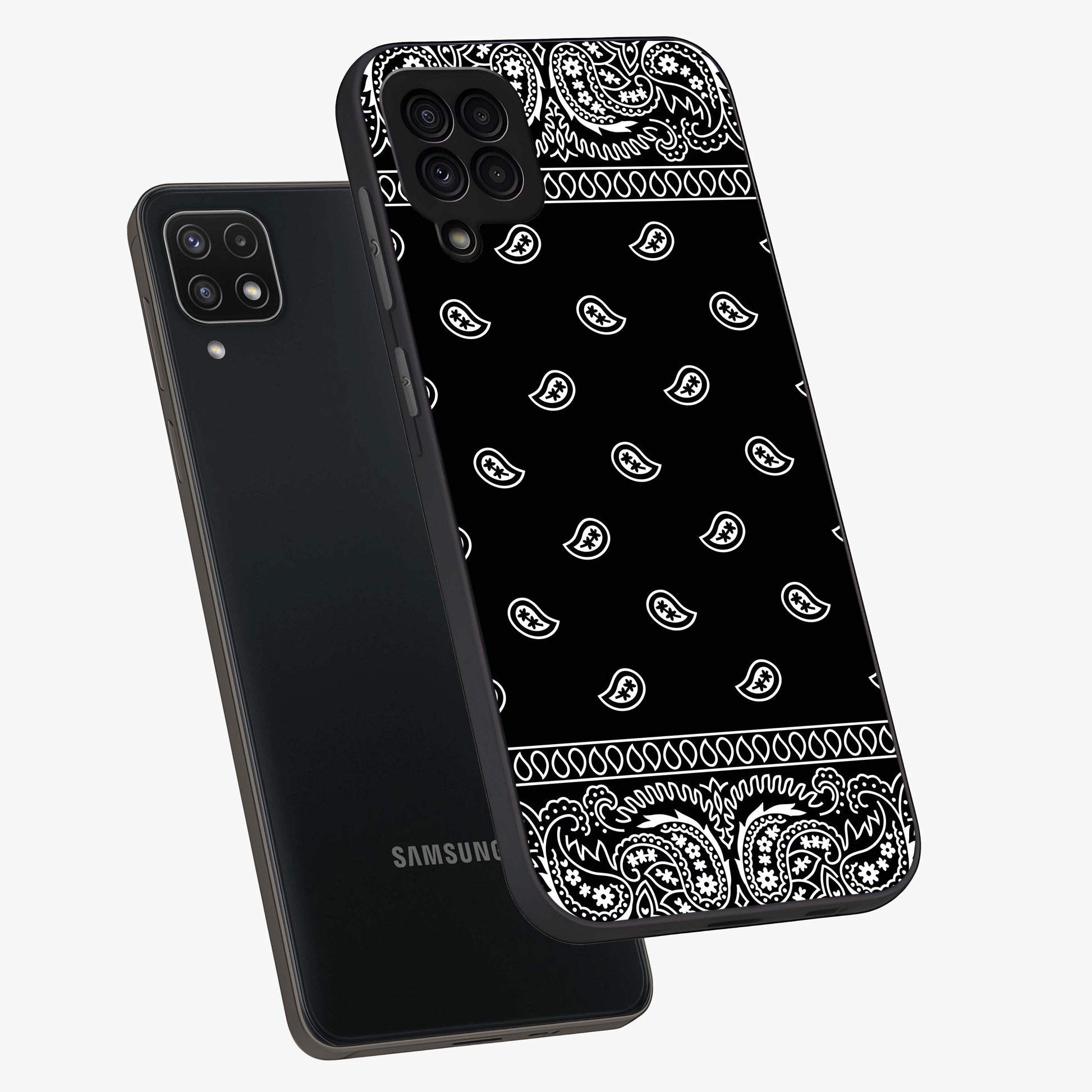 Retro Rebel Threads Glass Case displayed in angled mockup highlighting retro inspired graphic design with rebellious aesthetic.