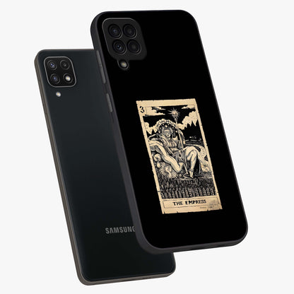 The Empress Glass Case displayed in angled mockup highlighting elegant royal design with majestic aesthetic style.