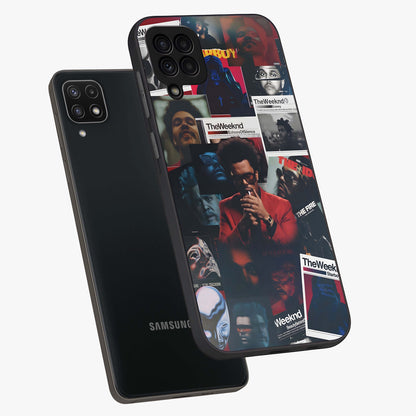 The Weeknd Glass Case displayed in angled mockup highlighting stylish pop culture inspired design with modern aesthetic.
