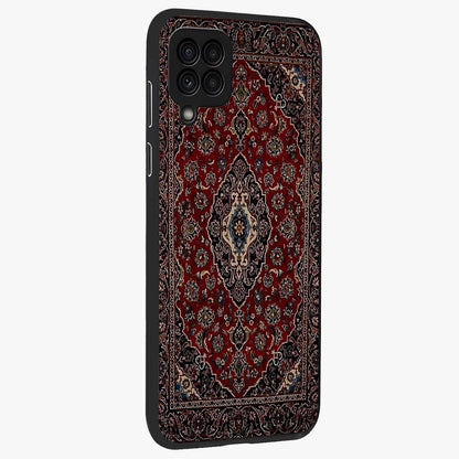 Heritage Carpet Royale Glass Case upright view showcasing detailed ornamental artwork with luxurious traditional theme.