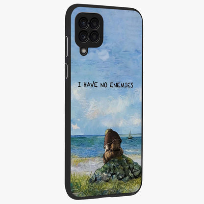 Peace Beyond War Glass Case upright view showcasing powerful peace symbol artwork with inspirational theme.