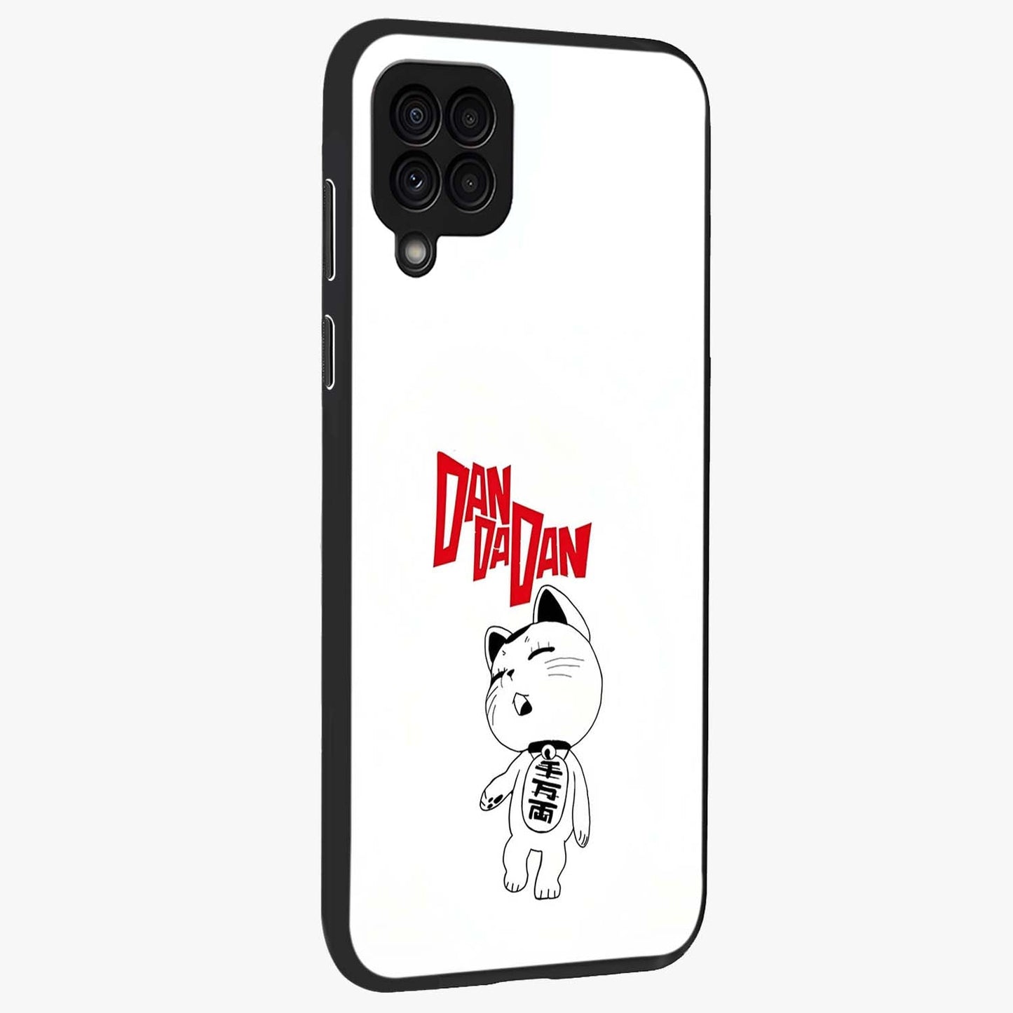 Playful Spirit Charm Glass Case upright view showcasing vibrant charm artwork with fun artistic theme.