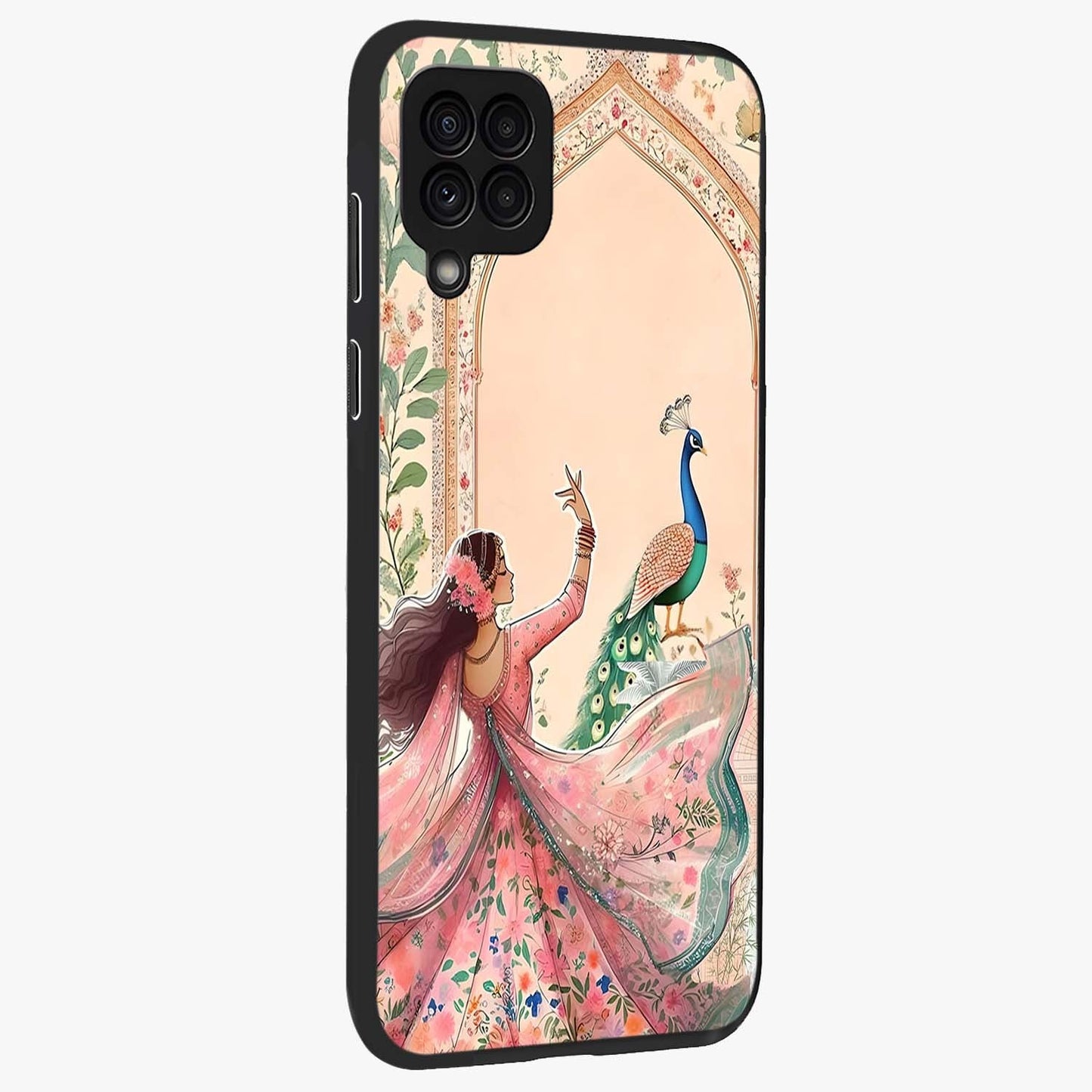 Royal Grace Muse Glass Case upright view showcasing stylish artistic artwork with sophisticated royal theme.