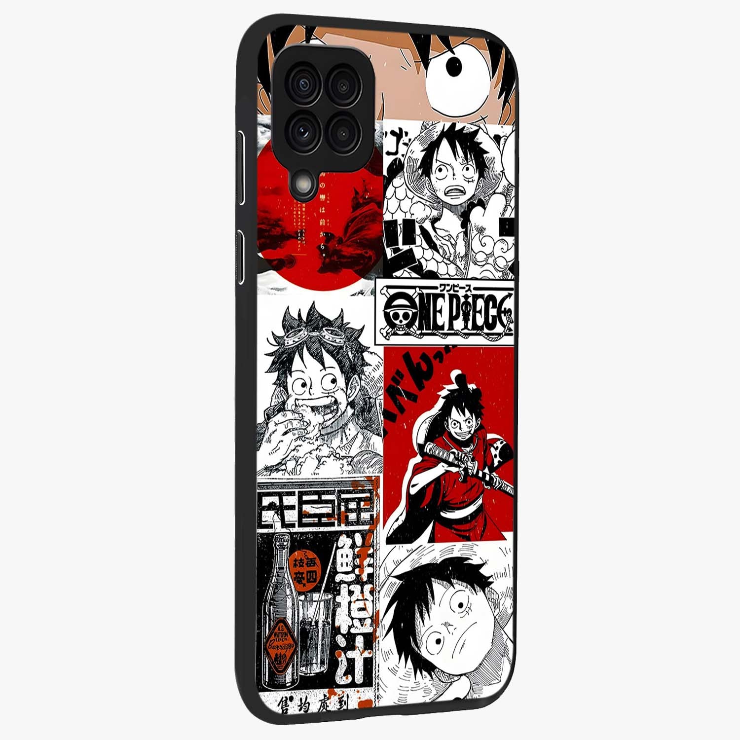 Strawhat Chaos Panels Glass Case upright view showcasing energetic anime artwork with bold adventure theme.