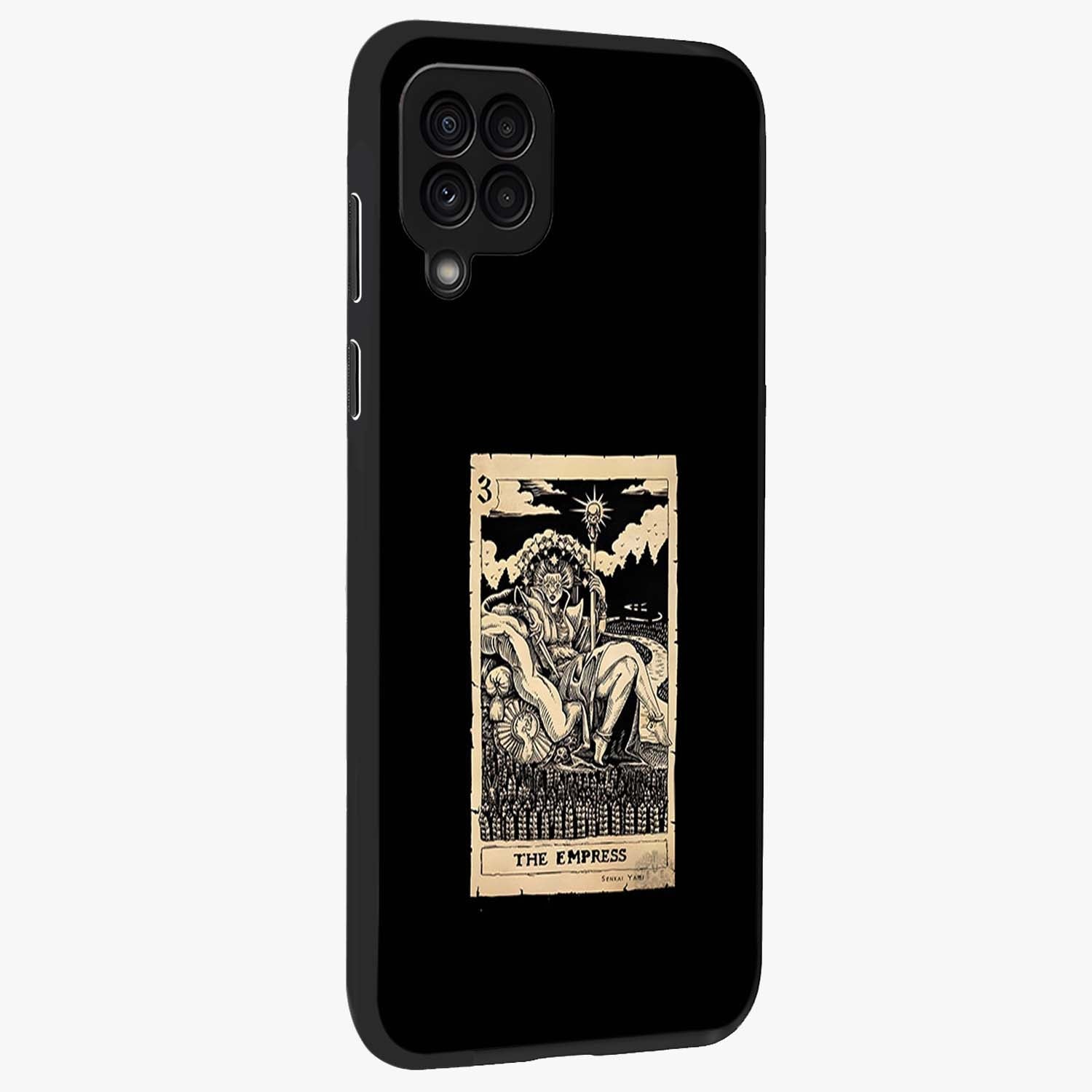 The Empress Glass Case upright view showcasing powerful empress themed artwork with luxurious artistic theme.