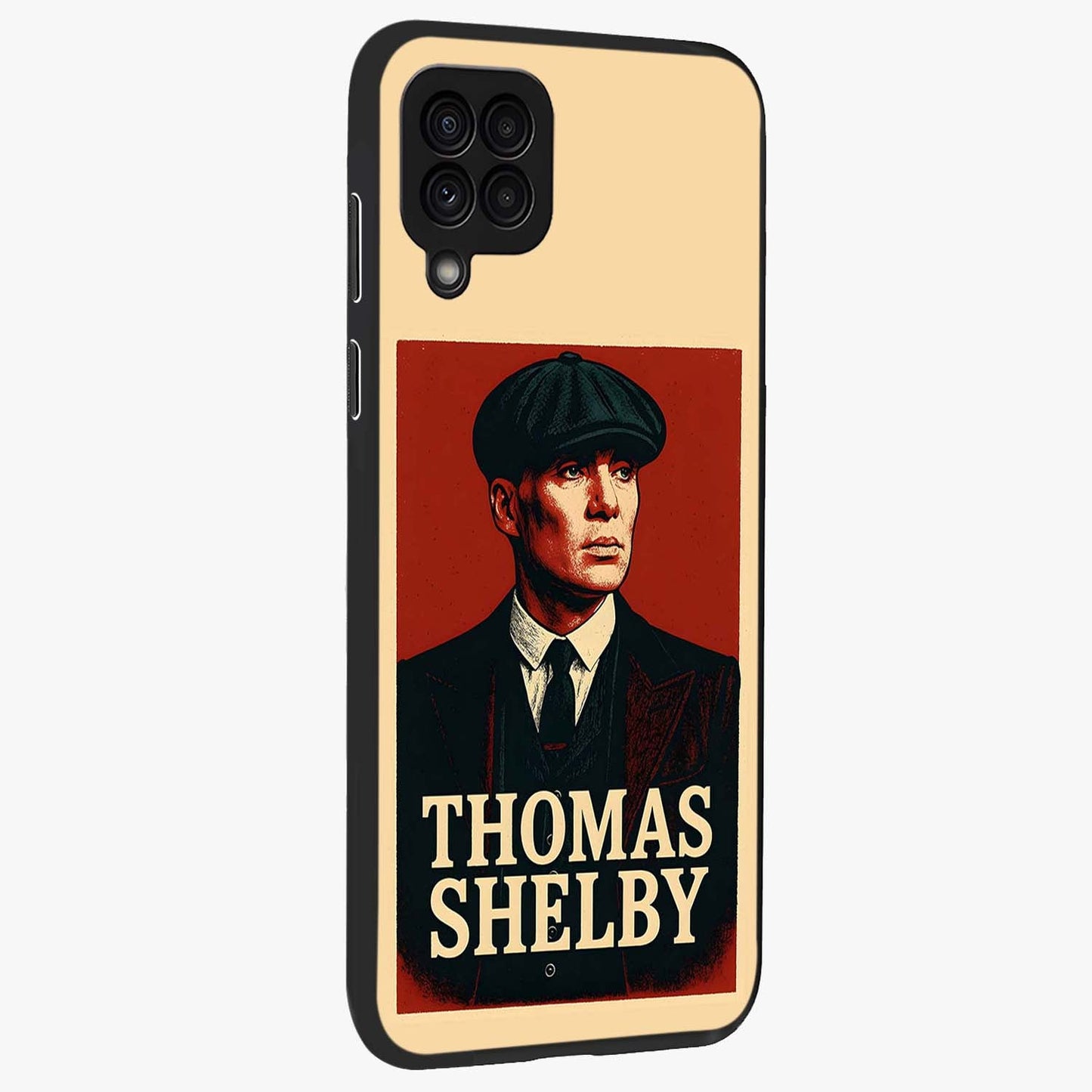 Vintage Mafia Authority Glass Case upright view showcasing dramatic vintage artwork with iconic authority theme.
