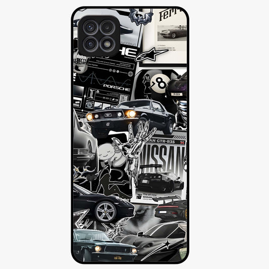 Aesthetic Dark Love Glass Case showing flat back view with dark romantic artwork and glossy glass finish.