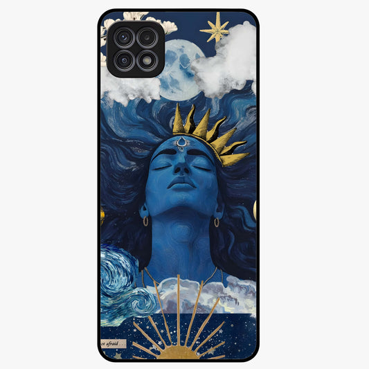 Aesthetic Lord Shiva Glass Case showing flat back view with divine Shiva artwork and glossy glass finish.