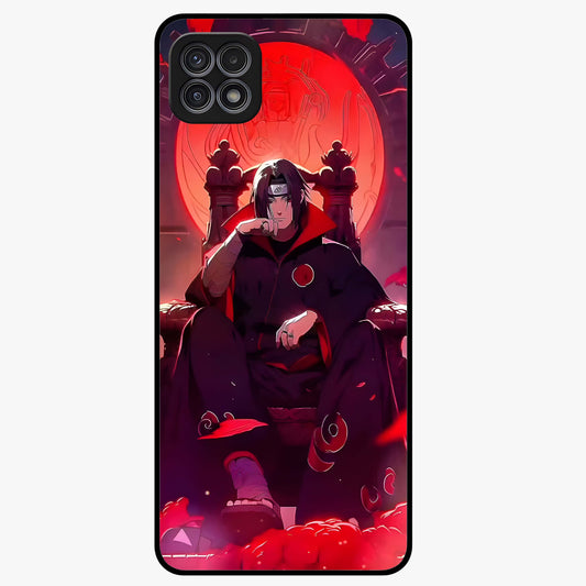 Blood Moon Sovereign Glass Case showing flat back view with mystical blood moon artwork and glossy glass finish.