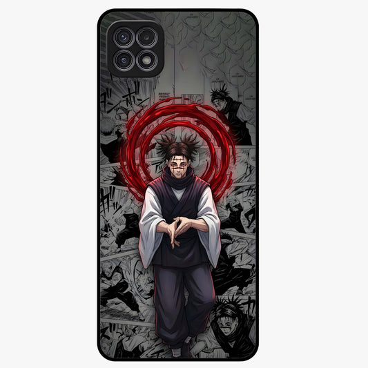 Cursed Ritual Ascension Glass Case showing flat back view with dark ritual themed artwork and glossy glass finish.