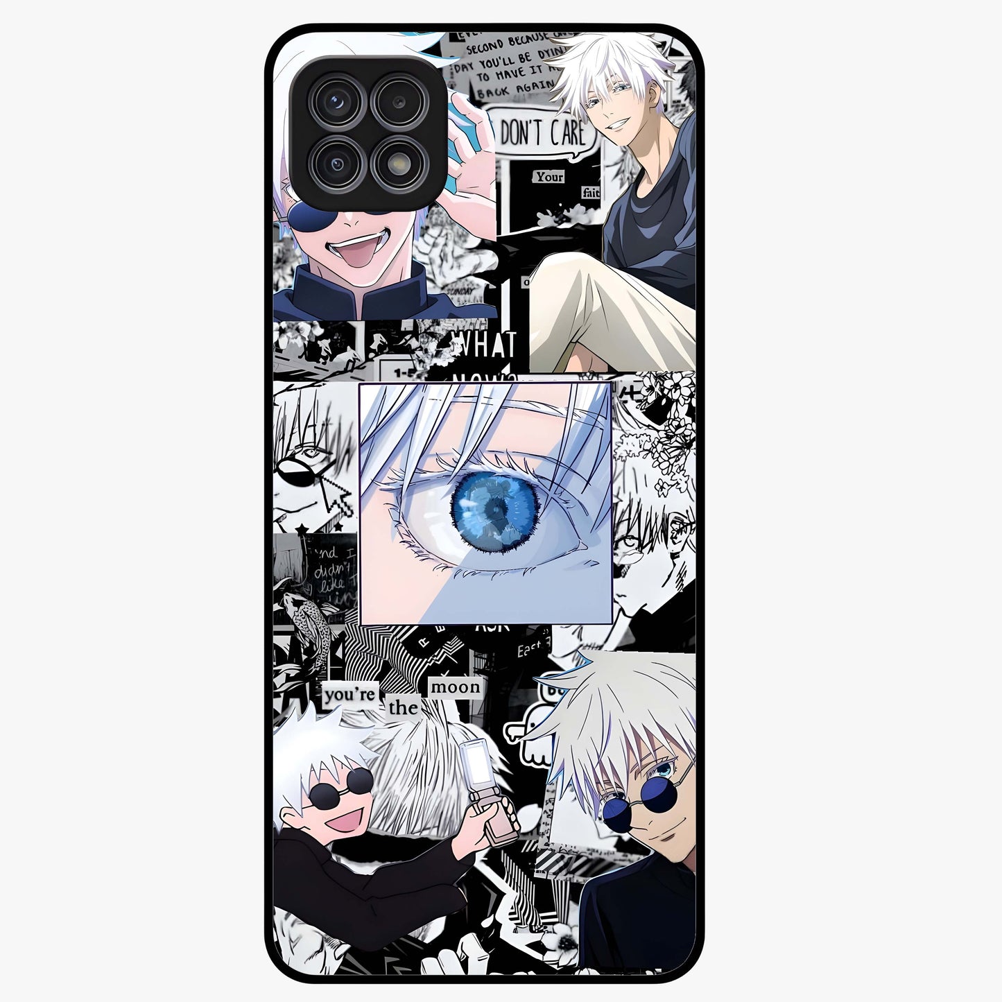 Infinity Sorcerer Chaos Glass Case showing flat back view with mystical sorcerer themed artwork and glossy glass finish.