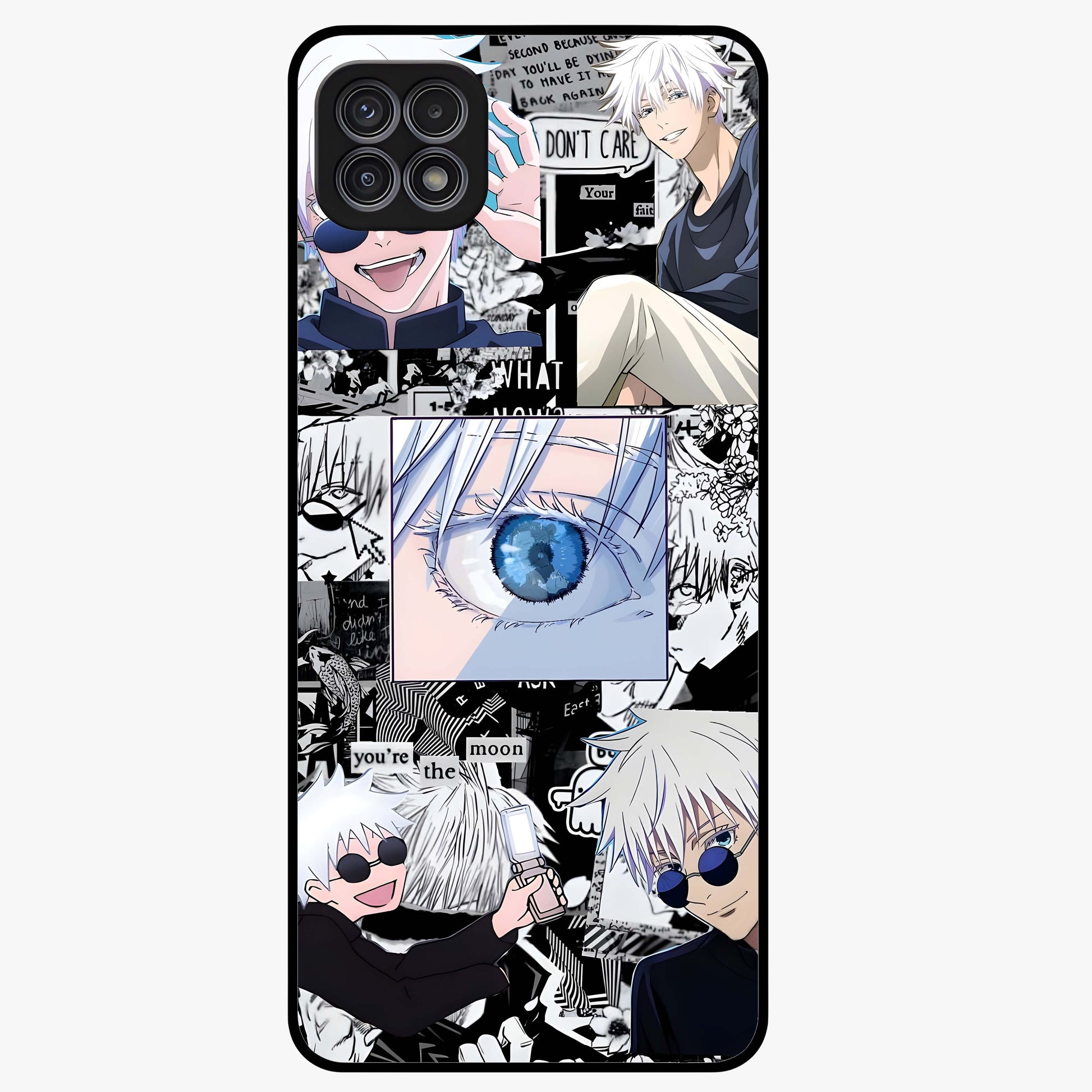 Infinity Sorcerer Chaos Glass Case showing flat back view with mystical sorcerer themed artwork and glossy glass finish.