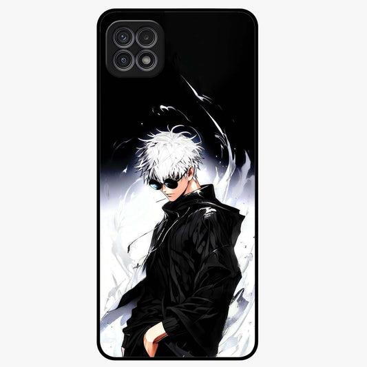 Limitless Shadow King Glass Case showing flat back view with powerful shadow warrior artwork and glossy glass finish.