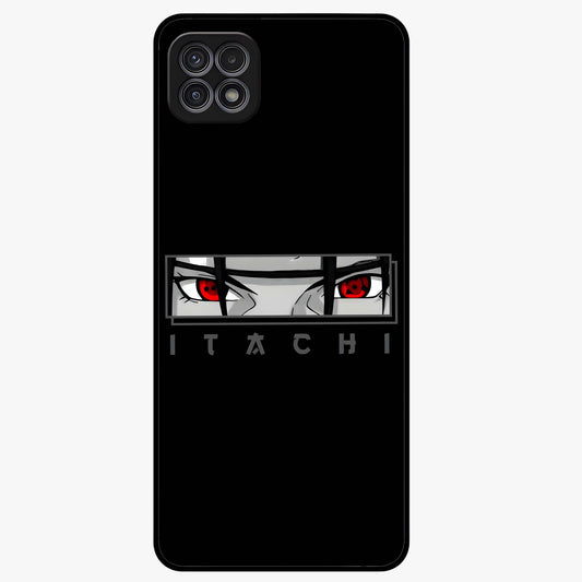 Scarlet Gaze Dominance Glass Case showing flat back view with striking red themed artwork and glossy glass finish.