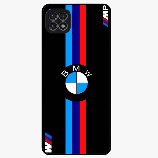 Turbo BMW Beast Glass Case showing flat back view with high performance sports car artwork and glossy glass finish.