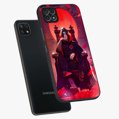 Blood Moon Sovereign Glass Case displayed in angled mockup highlighting dark celestial moon design and dramatic theme.